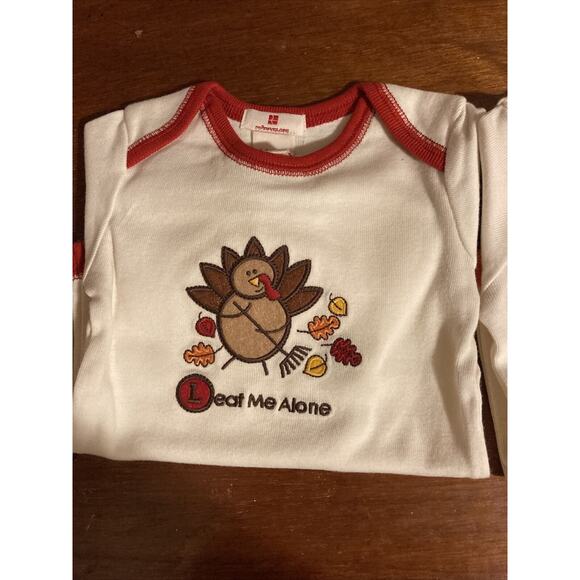 NEW Thanksgiving Baby One Piece. Red Envelope. 3-6 Months. Set Of 3 - Picture 3 of 5